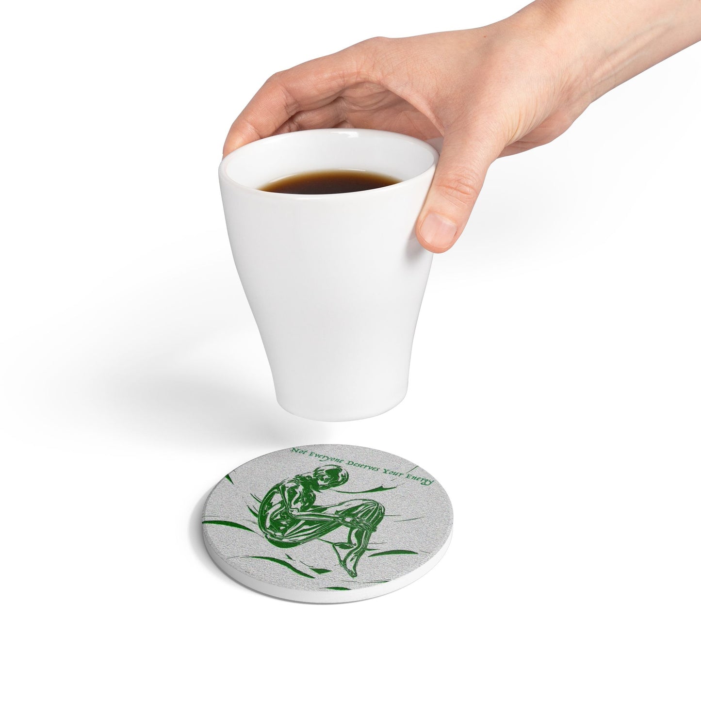 SP-004: Energy Boundary - Ceramic Coaster