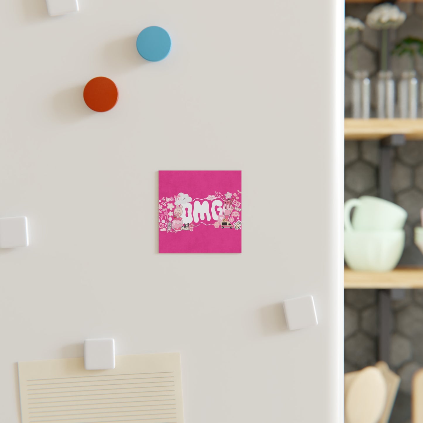 Protocol EW-004: Pretty in pink - Square Magnet
