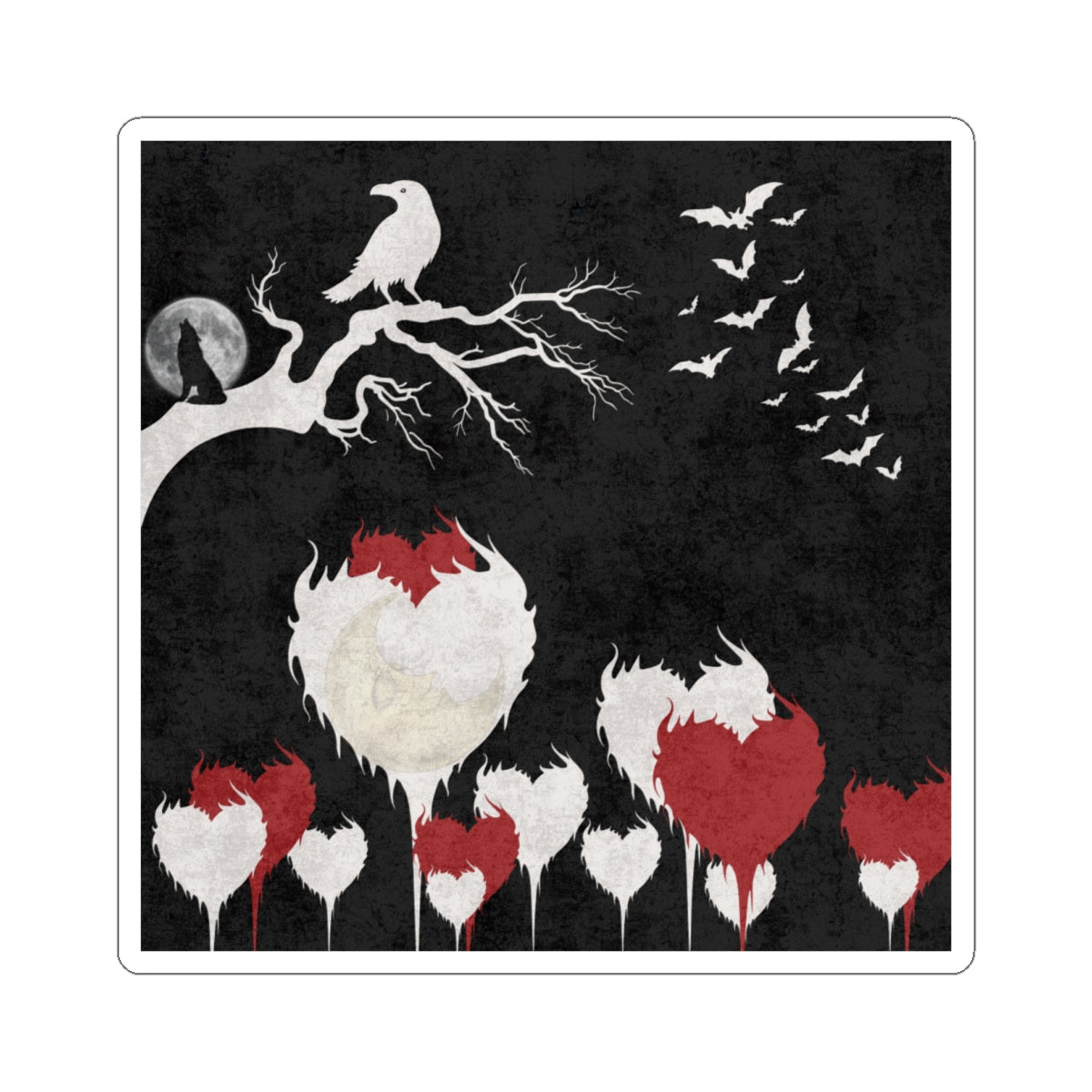 Protocol CR-001: Hollow Affection - Kiss-Cut Stickers