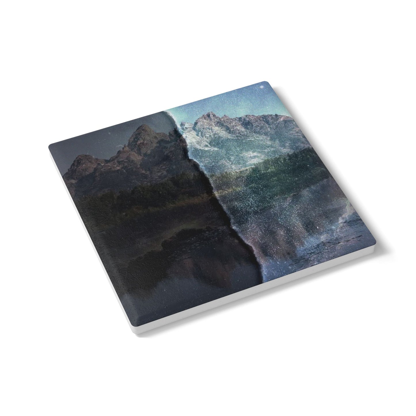 SP-003: Light vs Dark - Ceramic Coaster