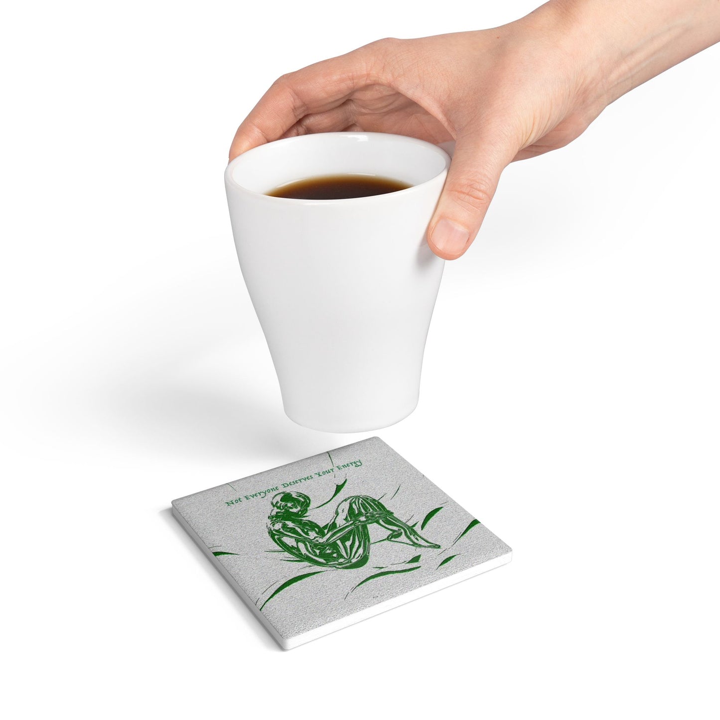 SP-004: Energy Boundary - Ceramic Coaster