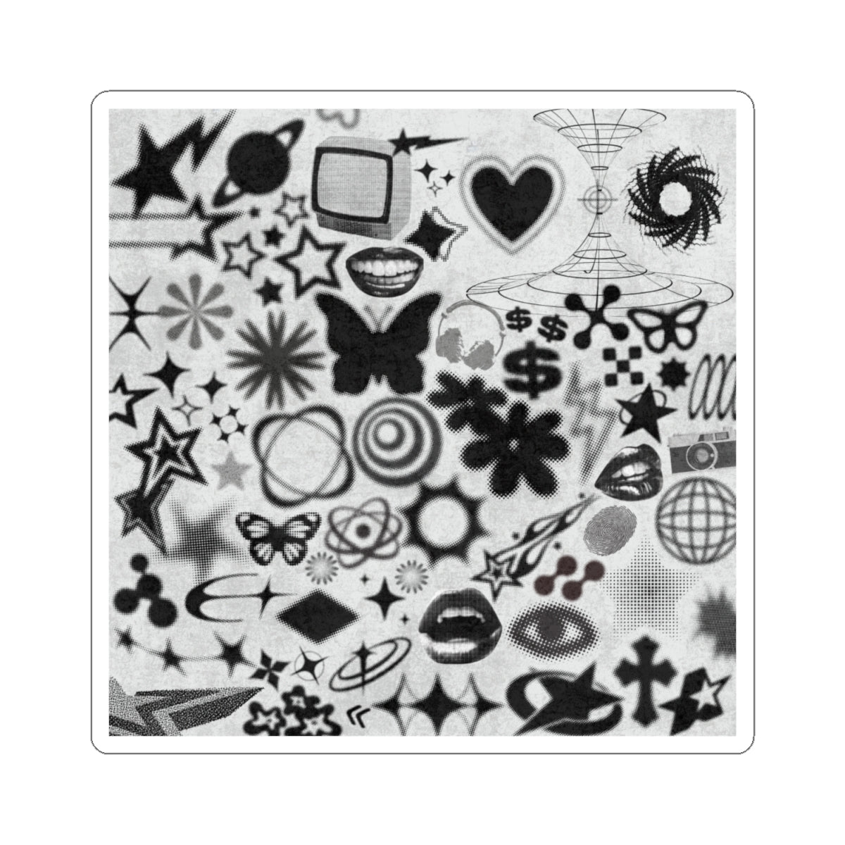 Protocol TA-002: Y2K Love - Kiss-Cut Stickers