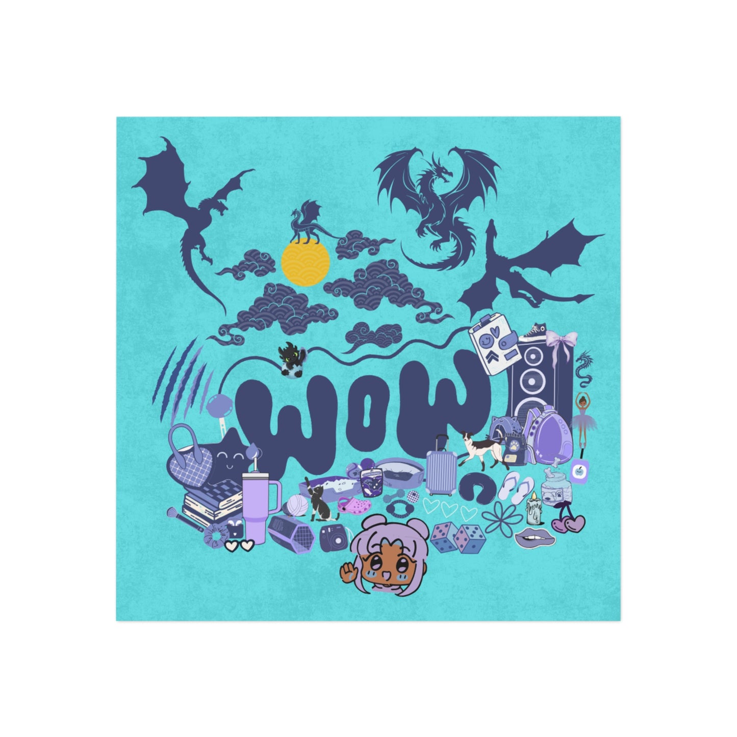 Protocol EW-012: Wander girl - Square Magnet
