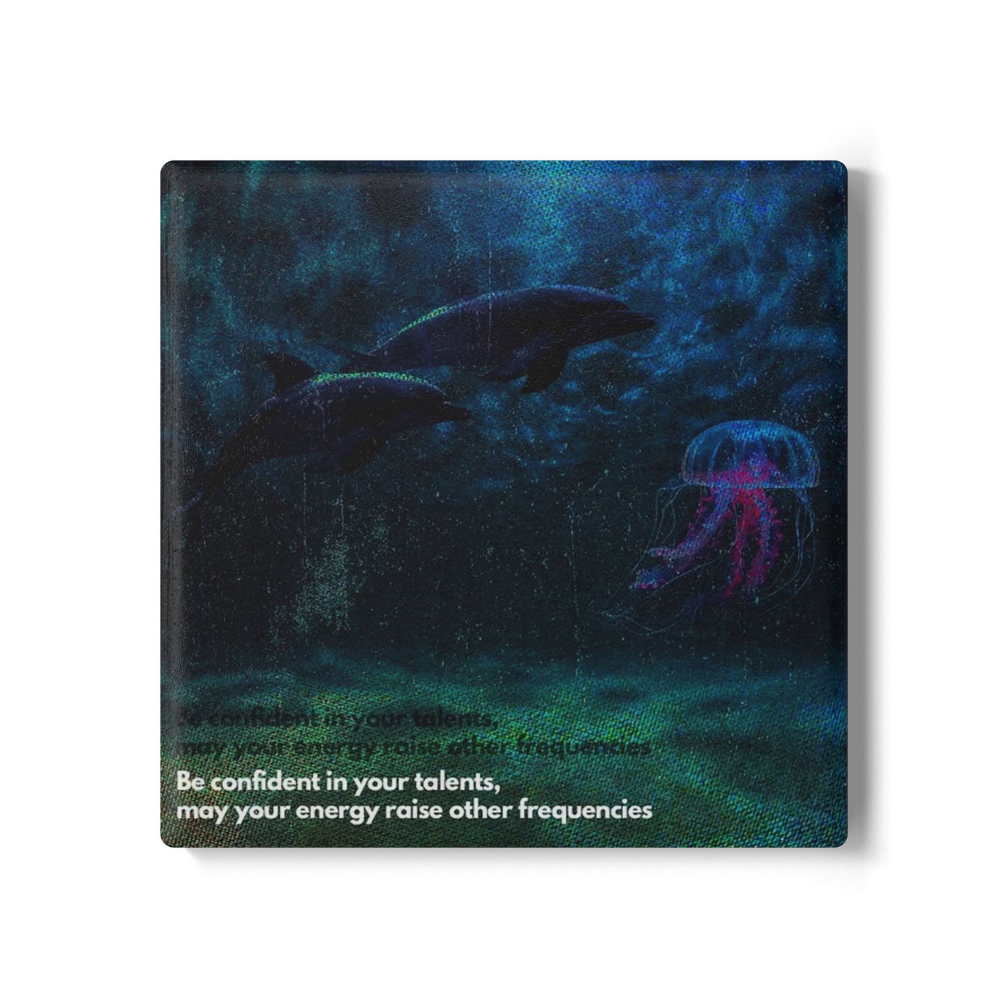 SP-008: Confident Dolphin - Ceramic Coaster