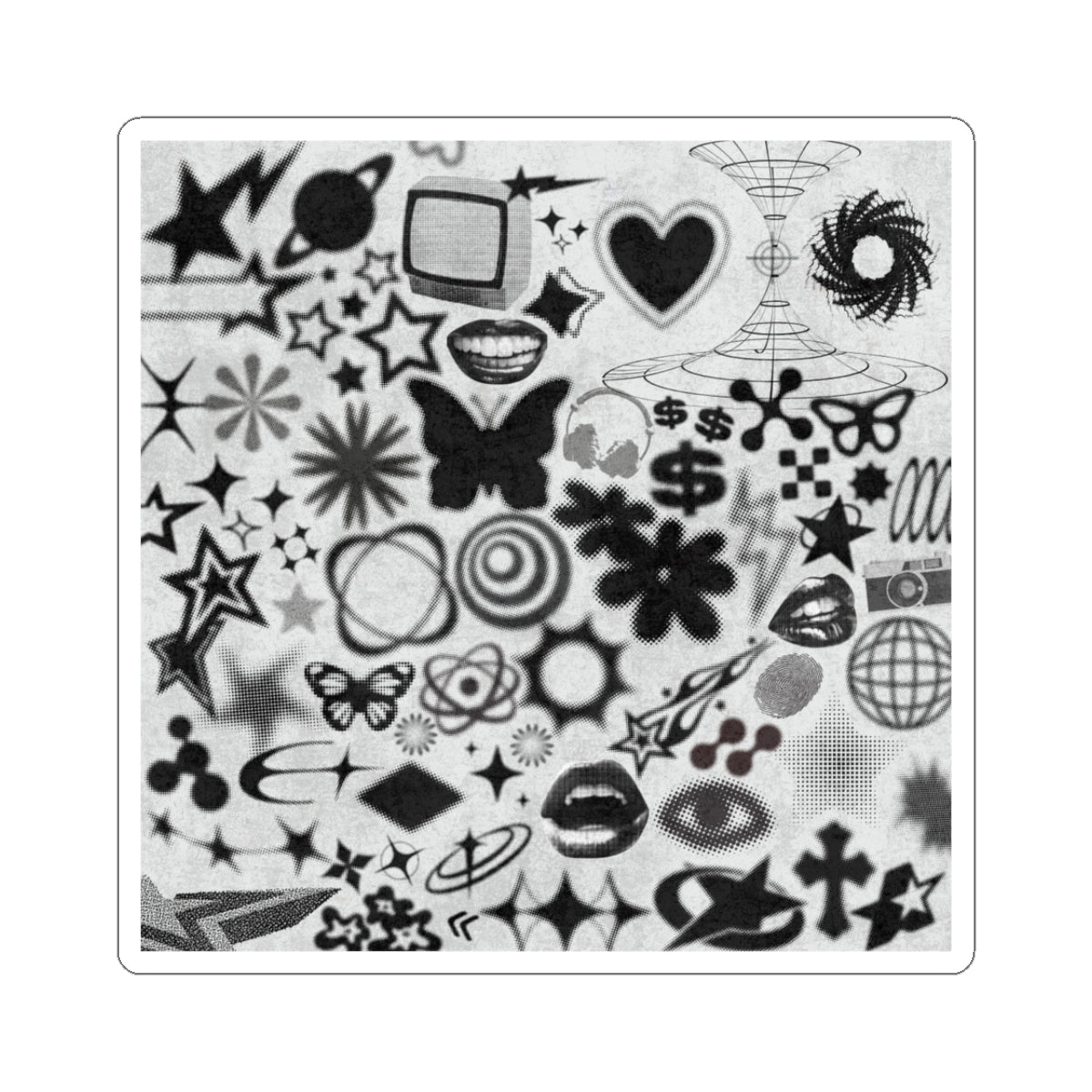 Protocol TA-002: Y2K Love - Kiss-Cut Stickers