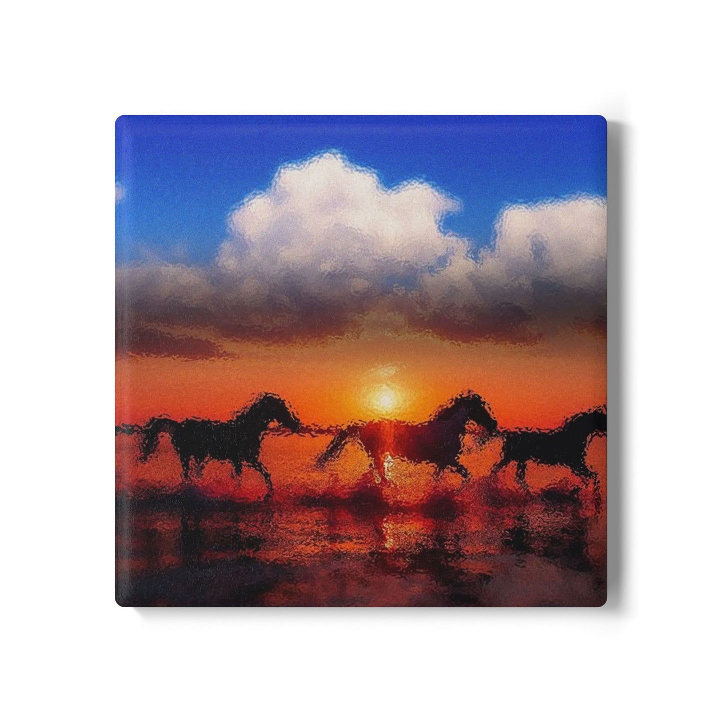 SP-010: Horse Race - Ceramic Coaster