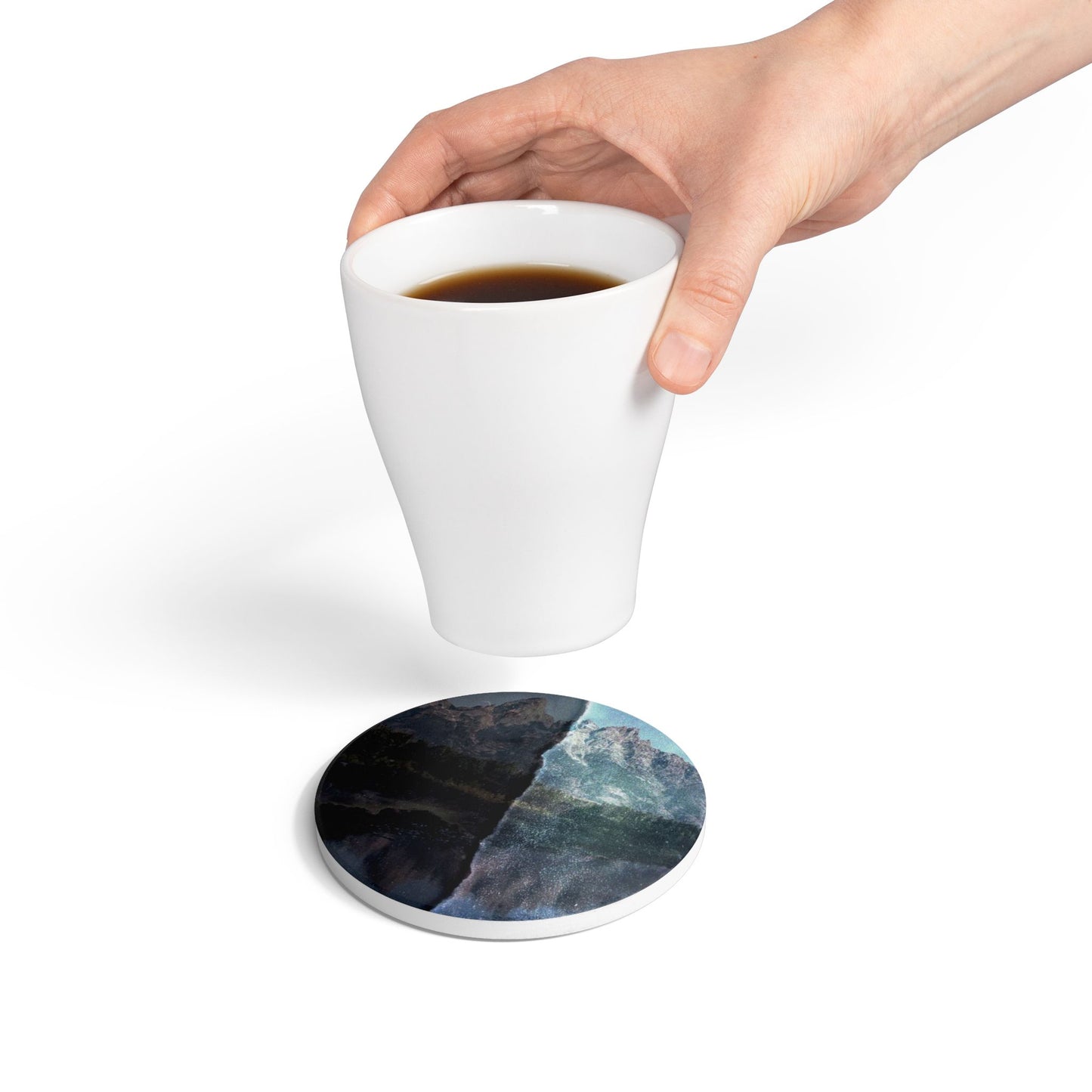 SP-003: Light vs Dark - Ceramic Coaster