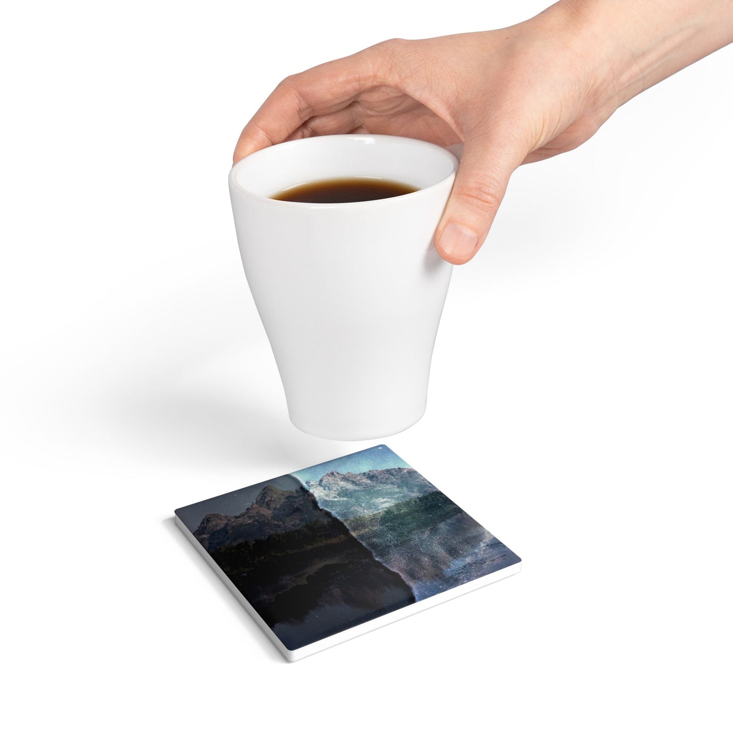 SP-003: Light vs Dark - Ceramic Coaster