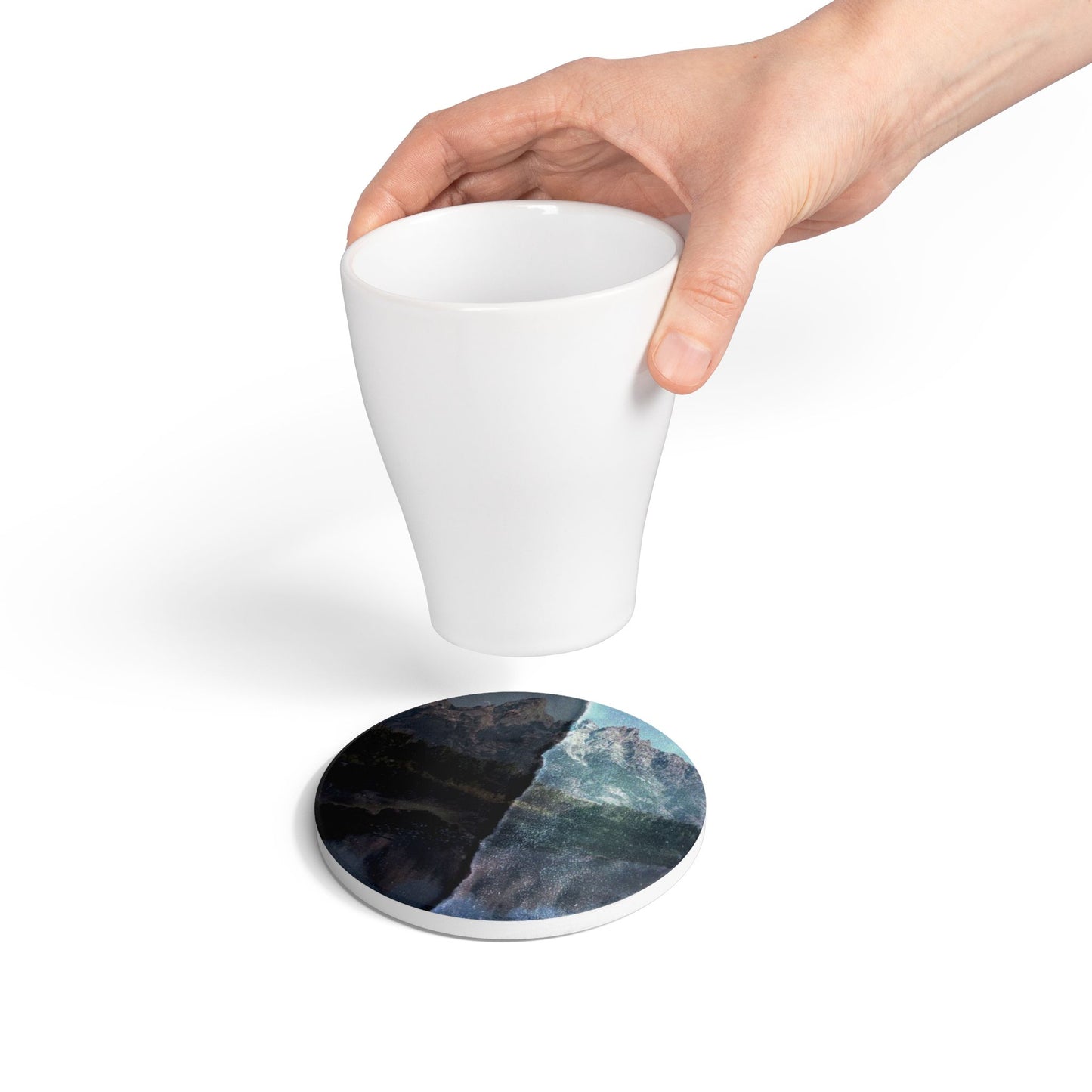 SP-003: Light vs Dark - Ceramic Coaster