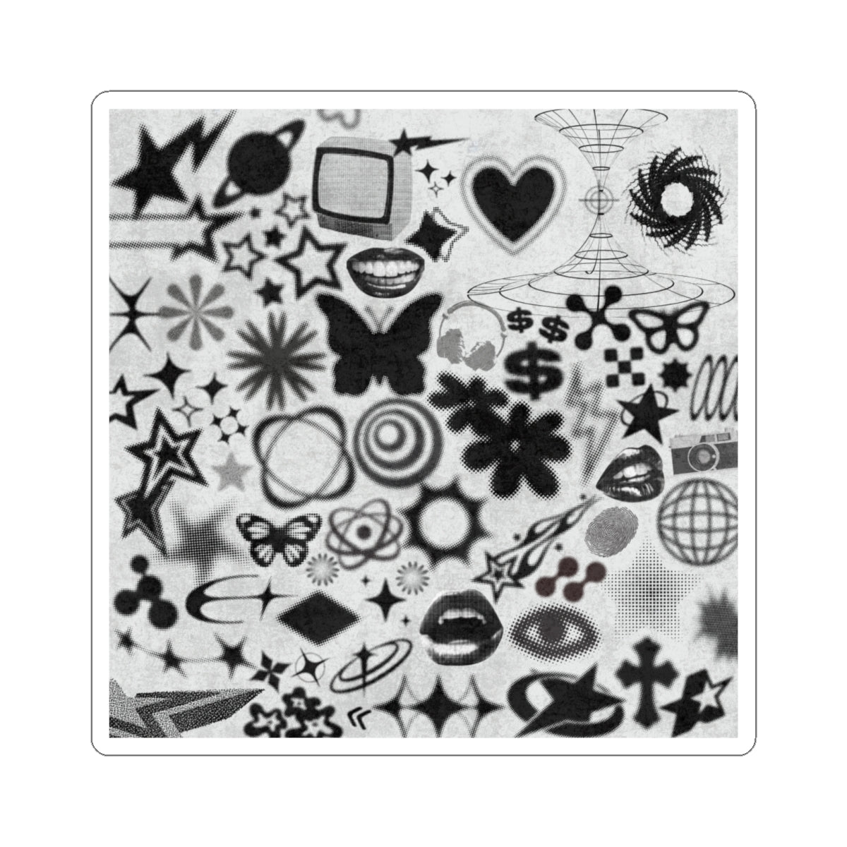 Protocol TA-002: Y2K Love - Kiss-Cut Stickers