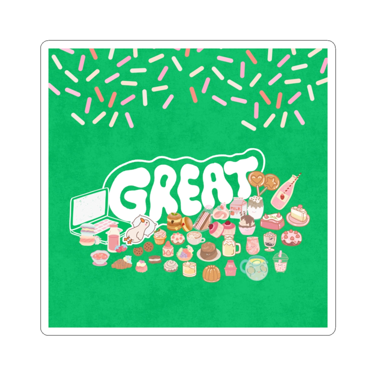 Protocol EW-016: Duckin Lazy - Kiss-Cut Stickers