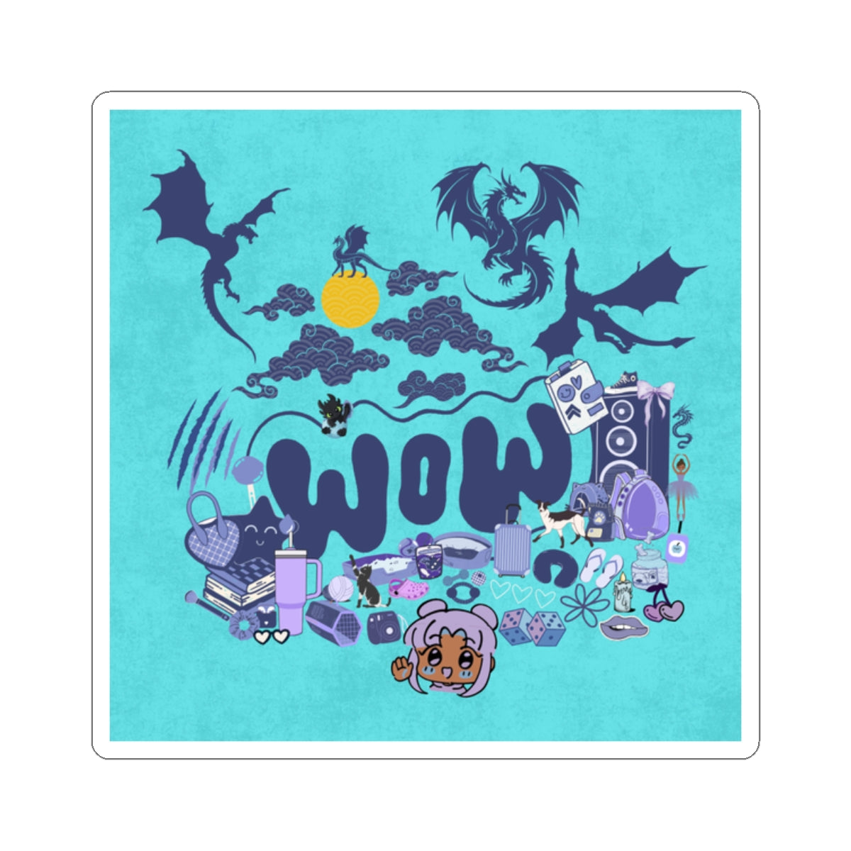 Protocol EW-012: Wander Girl - Kiss-Cut Stickers