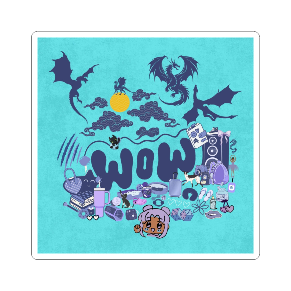 Protocol EW-012: Wander Girl - Kiss-Cut Stickers