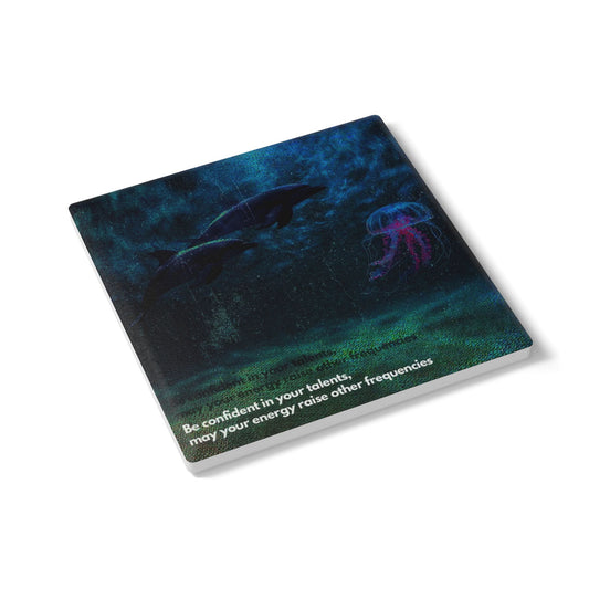SP-008: Confident Dolphin - Ceramic Coaster